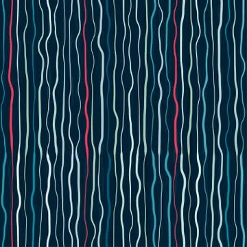 Sea stripes seamless pattern Stock Illustration