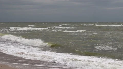 Sea summer evening landscape waves Stock Footage 135514280