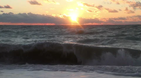 The sea at sunset 04 Stock Footage 41400583