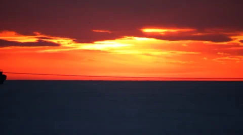 Sea sunset 12 Stock Footage 1012867