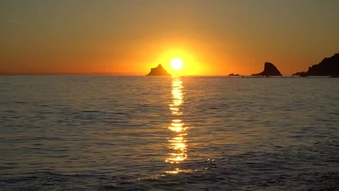 Sea at the sunset. 40x timelapse Stock Footage 82753956