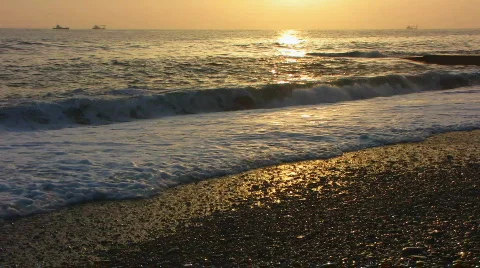 Sea sunset 5 Stock Footage 741607