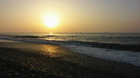 Sea sunset 7 스톡 동영상 741530