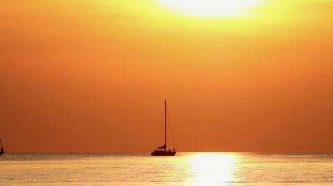 Sea sunset 9 Stock Footage 748189