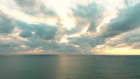 Sea before sunset from above Video stock 173421424