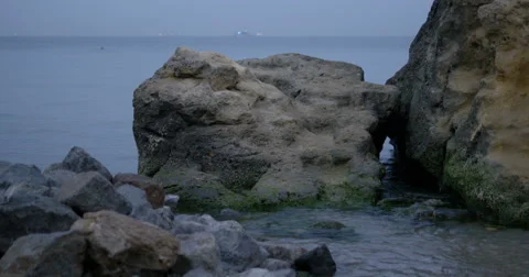 Sea, sunset and cliffs. 스톡 동영상 65995659