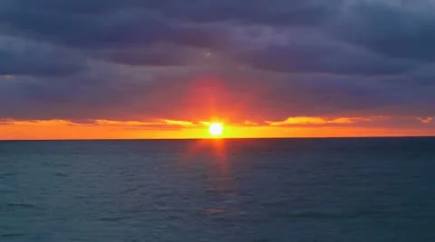 Sea sunset Background Stock Footage 10593587