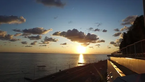 Sea sunset background Stock Footage 116598065