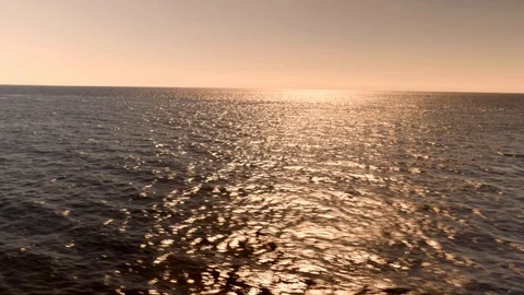 Sea at sunset from boat Stock Footage 89862513