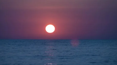 Sea Sunset Cold 4K Stock Footage 52464145