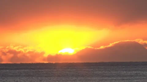 Sea Sunset Ending over Waves Stock Footage 11702322