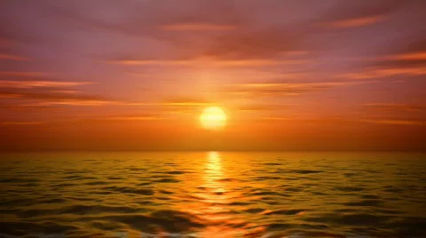 Sea sunset Stock Footage 268906