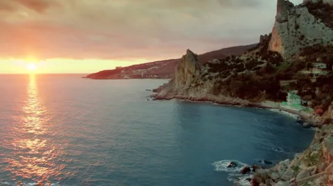 Sea sunset Stock Footage 1037851