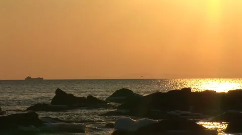 Sea sunset Stock Footage 1798532