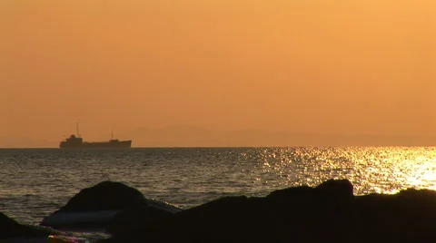 Sea sunset Stock Footage 1799122