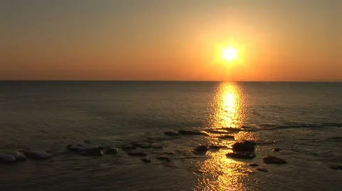 Sea sunset Stock Footage 1813199