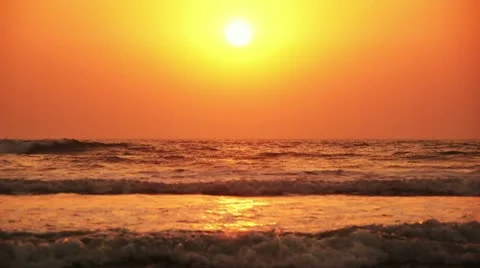 Sea sunset Stock Footage 10792072