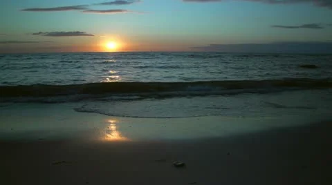 Sea at sunset Stock Footage 11133184