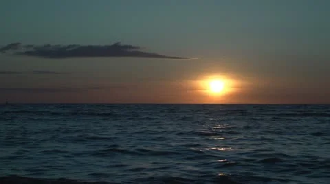 Sea at sunset Stock Footage 11133277