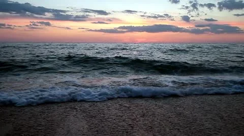 Sea sunset Видео 11399688
