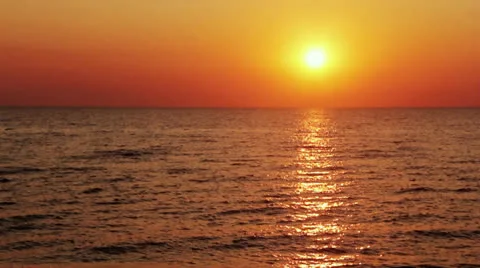 SEA AT SUNSET Stock Footage 26180421