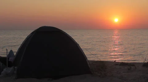 Sea at sunset Stock Footage 26236248