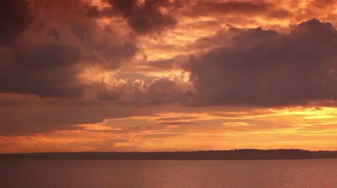 Sea at sunset Stock Footage 41819390