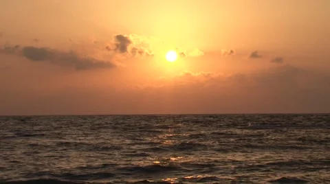 Sea before sunset Stock Footage 45490802