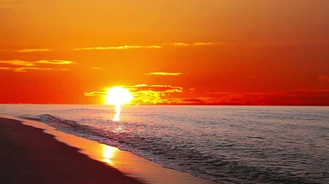 Sea sunset Stock Footage 53359453