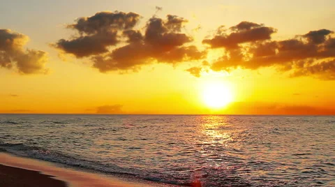 Sea sunset Stock Footage 53359586