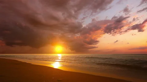 Sea sunset 库存影片 53362330