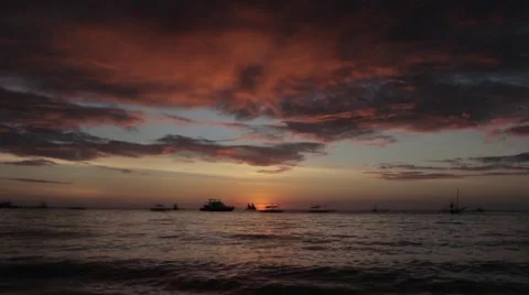 Sea sunset Stock Footage 58913710