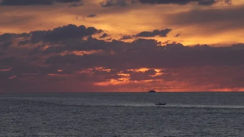 Sea Sunset Vídeos de archivo 87232686