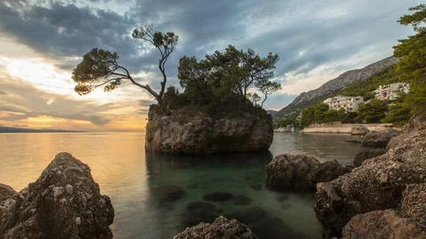 Sea in sunset Stock Footage 94527356