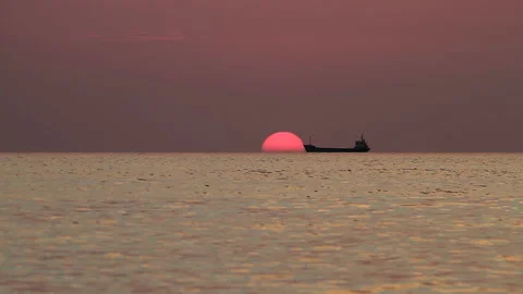 Sea Sunset Stock Footage 100663738
