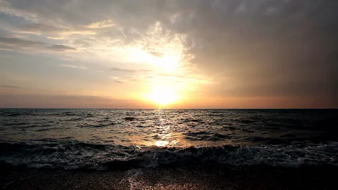 Sea Sunset Stock Footage 100664337