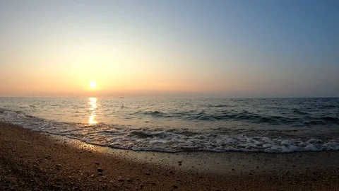Sea at sunset Stock Footage 108039615