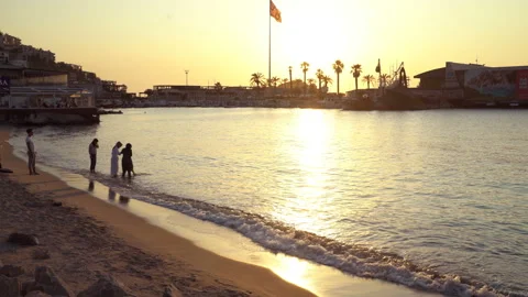 Sea at sunset 動画素材 145085269