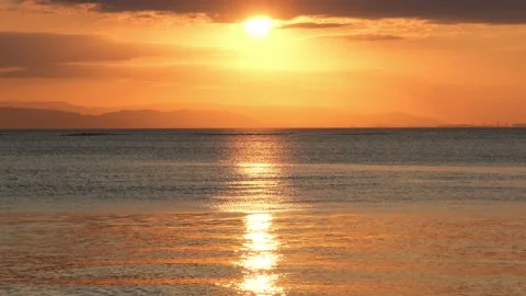 Sea in sunset Video stock 171889142