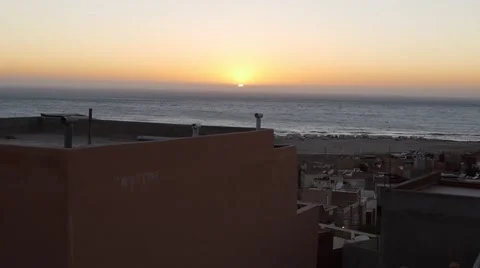 Sea sunset in morocco 스톡 동영상 58485155