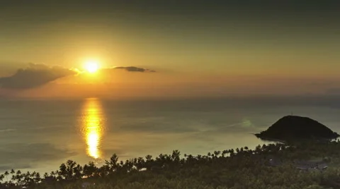 Sea sunset with peninsula time lapse Video stock 59679377