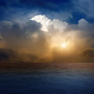 Sea sunset Stock-Fotos