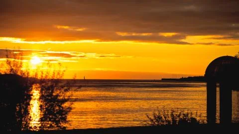 Sea sunset Stock Photos