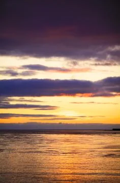 Sea sunset Stock Photos