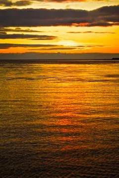 Sea sunset Stock Photos