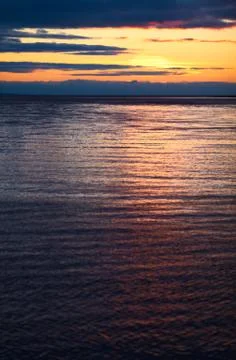 Sea sunset Stock Photos