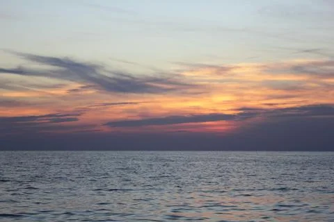 Sea sunset Stock Photos