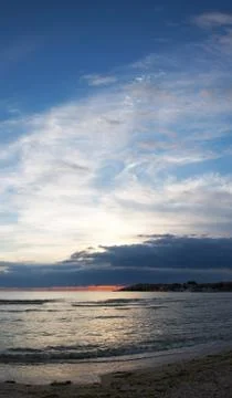 Sea sunset 스톡 사진