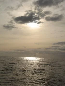 Sea sunset 库存照片