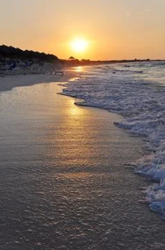 Sea sunset Stock Photos